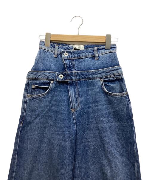 ZARA（ザラ）ZARA (ザラ) MAISON SPECIAL (メゾンスペシャル) ダブルウエストデニムパンツ インディゴ サイズ:EUR32の古着・服飾アイテム