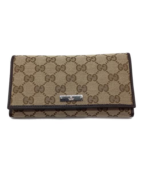 GUCCI（グッチ）GUCCI (グッチ) 長財布 ブラウンの古着・服飾アイテム