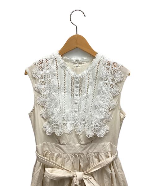 HER LIP TO（ハーリップトゥ）HER LIP TO (ハーリップトゥ) ノースリーブ・キャミソールワンピース ベージュ サイズ:Sの古着・服飾アイテム