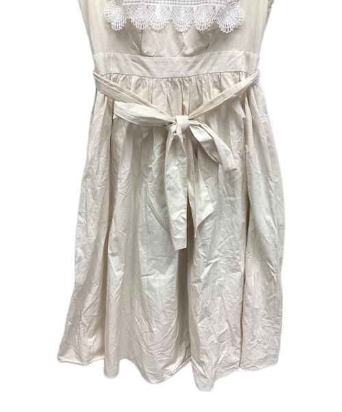 HER LIP TO（ハーリップトゥ）HER LIP TO (ハーリップトゥ) ノースリーブ・キャミソールワンピース ベージュ サイズ:Sの古着・服飾アイテム