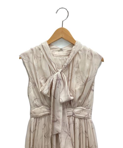 HER LIP TO（ハーリップトゥ）HER LIP TO (ハーリップトゥ) ノースリーブ・キャミソールワンピース ベージュ サイズ:Sの古着・服飾アイテム