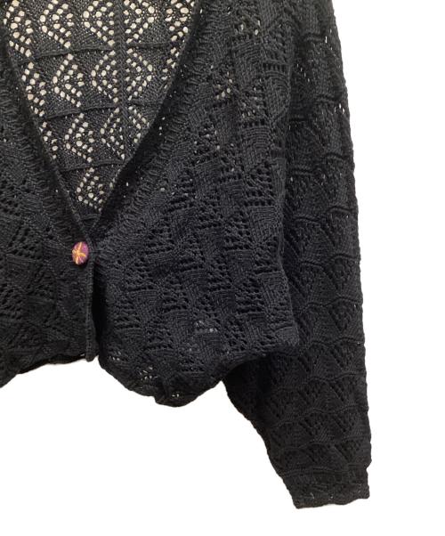 Jocomomola（ホコモモラ）Jocomomola (ホコモモラ) 薄手カーディガン ブラック サイズ:40の古着・服飾アイテム