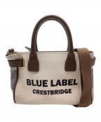 BLUE LABEL CRESTBRIDGEブルーレーベルクレストブリッジ）の古着「ロゴプリントハトメトート」｜アイボリー