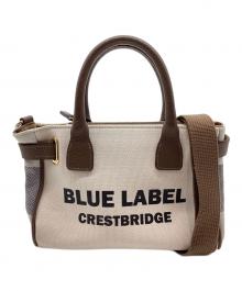 BLUE LABEL CRESTBRIDGE（ブルーレーベルクレストブリッジ）の古着「ロゴプリントハトメトート」｜アイボリー