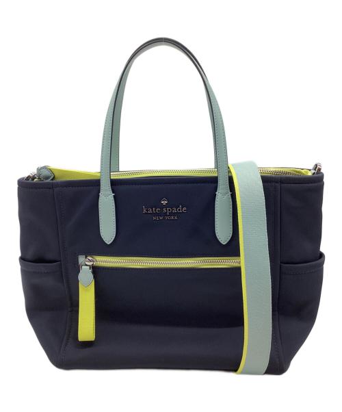 Kate Spade（ケイトスペード）Kate Spade (ケイトスペード) 2WAYバッグ ネイビーの古着・服飾アイテム