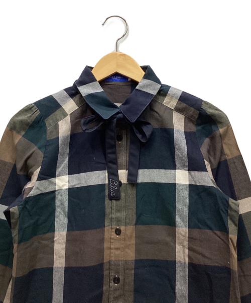 BLUE LABEL CRESTBRIDGE（ブルーレーベルクレストブリッジ）BLUE LABEL CRESTBRIDGE (ブルーレーベルクレストブリッジ) チェックシャツ ブラウン×グリーン サイズ:38の古着・服飾アイテム