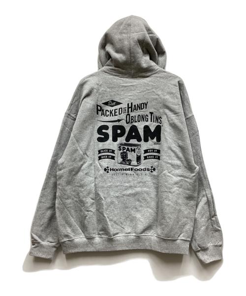 BEAMS（ビームス）BEAMS (ビームス) SPAM (スパム) スウェット フーディー ライトグレー サイズ:XL 未使用品の古着・服飾アイテム
