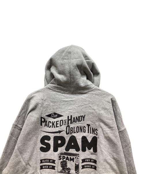 BEAMS（ビームス）BEAMS (ビームス) SPAM (スパム) スウェット フーディー ライトグレー サイズ:XL 未使用品の古着・服飾アイテム