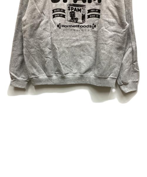 BEAMS（ビームス）BEAMS (ビームス) SPAM (スパム) スウェット フーディー ライトグレー サイズ:XL 未使用品の古着・服飾アイテム