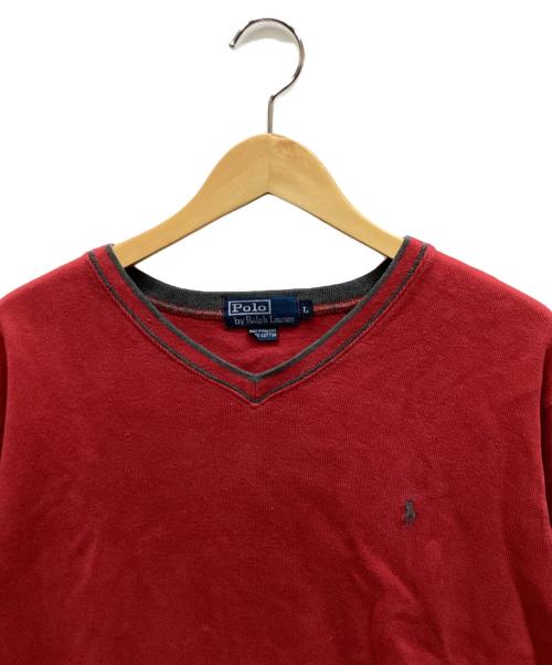 POLO RALPH LAUREN（ポロ・ラルフローレン）POLO RALPH LAUREN (ポロ・ラルフローレン) スウェット レッド サイズ:Lの古着・服飾アイテム