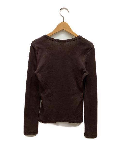 CELINE（セリーヌ）CELINE (セリーヌ) 長袖カットソー ブラウン サイズ:Sの古着・服飾アイテム
