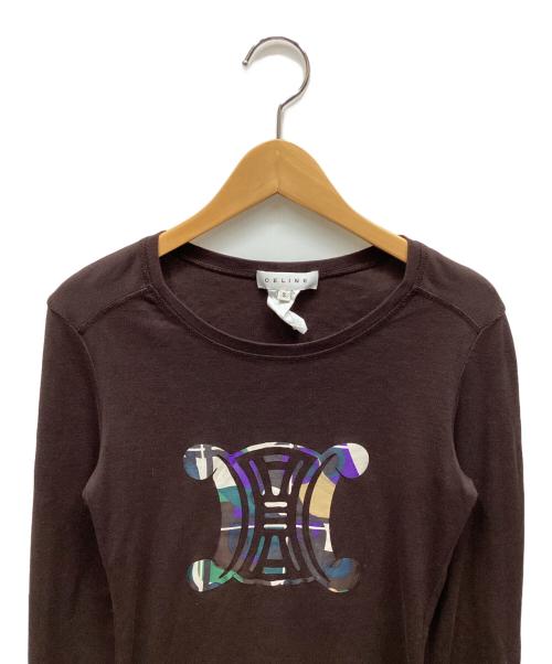 CELINE（セリーヌ）CELINE (セリーヌ) 長袖カットソー ブラウン サイズ:Sの古着・服飾アイテム