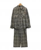 d'zzitディジット）の古着「パンツ&スカートセットアップ」｜ベージュ×ブラック