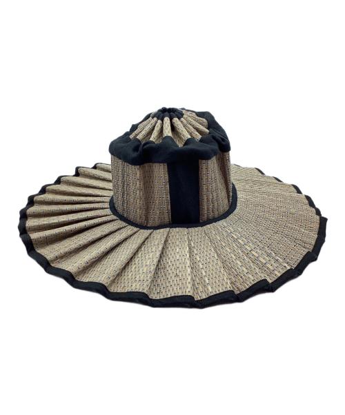 Lorna Murray（ローナマーレイ）Lorna Murray (ローナマーレイ) プリーツハット ベージュ×ブラック 未使用品の古着・服飾アイテム