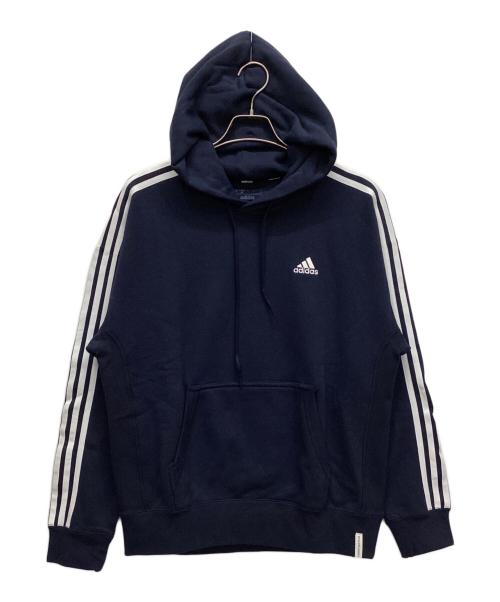 adidas（アディダス）adidas (アディダス) プルオーバーパーカー ネイビー サイズ:Lの古着・服飾アイテム