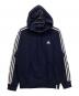 adidas（アディダス）の古着「プルオーバーパーカー」｜ネイビー