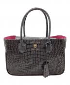 A.D.M.J.エーディーエムジェイ）の古着「型押しクロコハンドバッグ」｜グレー