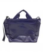 EARイア）の古着「ブロックチェックトートバッグ」｜ネイビー