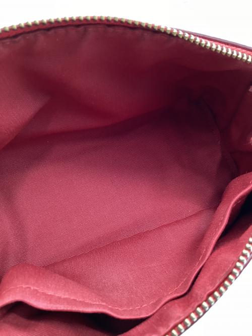 COACH（コーチ）COACH (コーチ) ポーチ ブラウン×レッドの古着・服飾アイテム