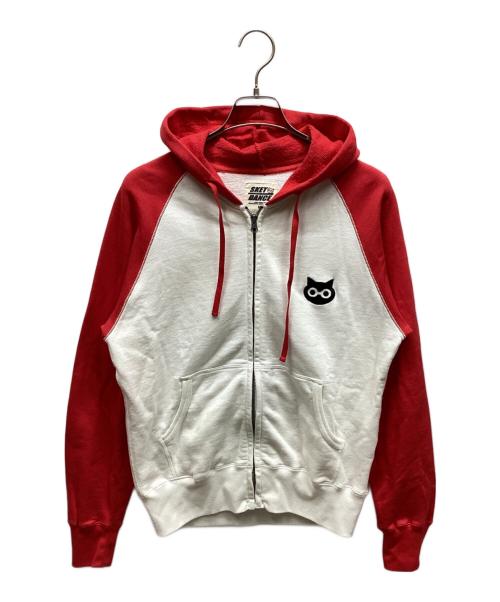 sket dance（スケットダンス）sket dance (スケットダンス) ジップパーカー ホワイト×レッド サイズ:Mの古着・服飾アイテム