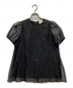 UNITED ARROWSユナイテッドアローズ）の古着「シースルーカットソー」｜ブラック