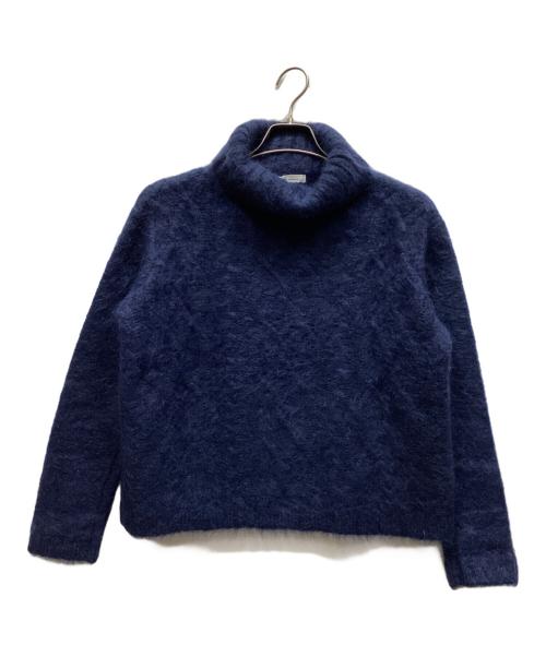 49AV junko shimada（フォーティーナインアベニュージュンコシマダ）49AV junko shimada (フォーティーナインアベニュージュンコシマダ) タートルネックニット ネイビー サイズ:38の古着・服飾アイテム