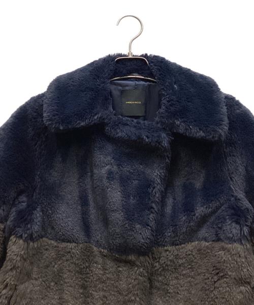 AMERICAN RAG CIE（アメリカンラグシー）AMERICAN RAG CIE (アメリカンラグシー) ファージャケット ネイビー×グレー サイズ:Fの古着・服飾アイテム