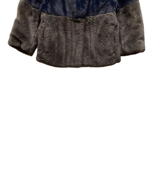 AMERICAN RAG CIE（アメリカンラグシー）AMERICAN RAG CIE (アメリカンラグシー) ファージャケット ネイビー×グレー サイズ:Fの古着・服飾アイテム