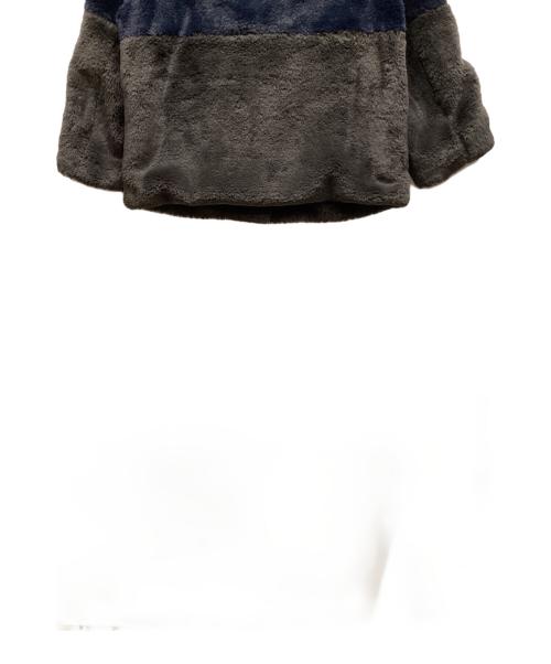 AMERICAN RAG CIE（アメリカンラグシー）AMERICAN RAG CIE (アメリカンラグシー) ファージャケット ネイビー×グレー サイズ:Fの古着・服飾アイテム