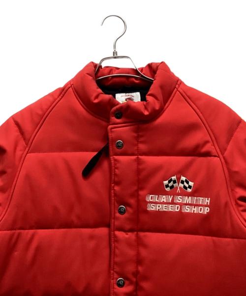 CLAY SMITH SPEED SHOP（-）CLAY SMITH SPEED SHOP (-) 中綿ジャケット レッド サイズ:Mの古着・服飾アイテム