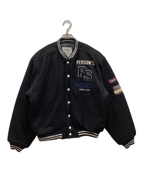 PERSON'S（パーソンズ）PERSON'S (パーソンズ) ワッペンジャンパー ブラック サイズ:ONEの古着・服飾アイテム