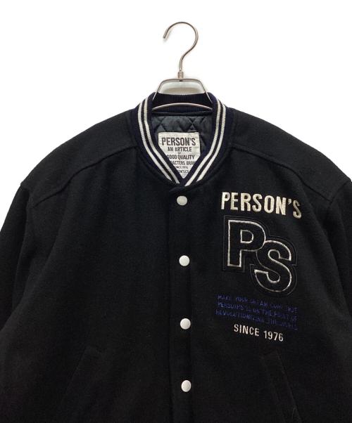 PERSON'S（パーソンズ）PERSON'S (パーソンズ) ワッペンジャンパー ブラック サイズ:ONEの古着・服飾アイテム