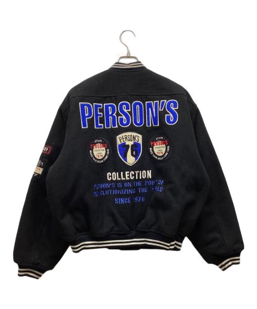 PERSON'S（パーソンズ）PERSON'S (パーソンズ) ワッペンジャンパー ブラック サイズ:ONEの古着・服飾アイテム
