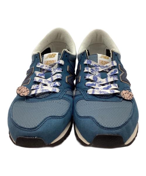 NEW BALANCE（ニューバランス）NEW BALANCE (ニューバランス) earth music & ecology (アース ミュージック＆エコロジー) スニーカー ネイビー×ピンク サイズ:23.5の古着・服飾アイテム