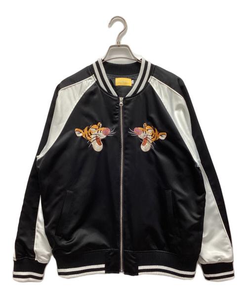 DISNEY（ディズニー）DISNEY (ディズニー) スカジャン ホワイト×ブラック サイズ:Lの古着・服飾アイテム