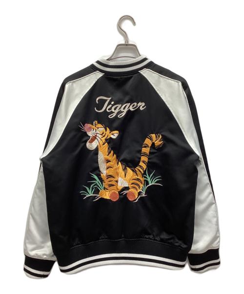 DISNEY（ディズニー）DISNEY (ディズニー) スカジャン ホワイト×ブラック サイズ:Mの古着・服飾アイテム