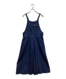 grn（ジーアールエヌ）の古着「バックツイル ジャンパースカート」｜インディゴ