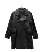 45rpm×umii 90845アールピーエム×ウミキューゼロハチ）の古着「レザーコート」｜ブラック