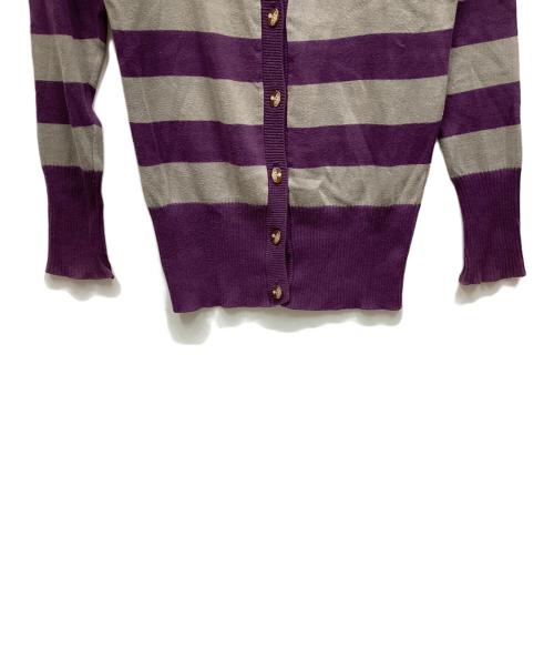 Vivienne Westwood RED LABEL（ヴィヴィアンウエストウッドレッドレーベル）Vivienne Westwood RED LABEL (ヴィヴィアンウエストウッドレッドレーベル) カーディガン グレー×パープル サイズ:2の古着・服飾アイテム
