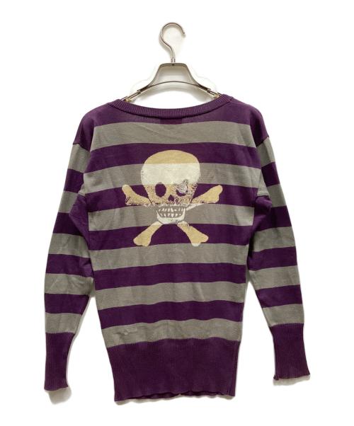 Vivienne Westwood RED LABEL（ヴィヴィアンウエストウッドレッドレーベル）Vivienne Westwood RED LABEL (ヴィヴィアンウエストウッドレッドレーベル) カーディガン グレー×パープル サイズ:2の古着・服飾アイテム