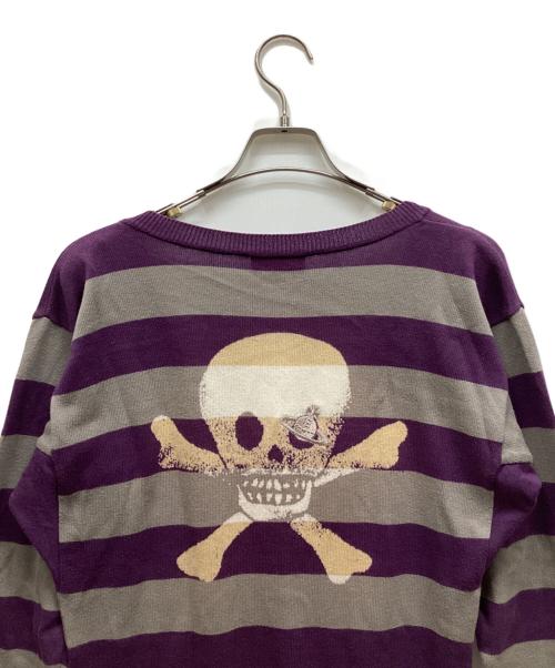 Vivienne Westwood RED LABEL（ヴィヴィアンウエストウッドレッドレーベル）Vivienne Westwood RED LABEL (ヴィヴィアンウエストウッドレッドレーベル) カーディガン グレー×パープル サイズ:2の古着・服飾アイテム