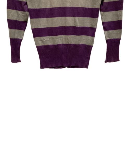 Vivienne Westwood RED LABEL（ヴィヴィアンウエストウッドレッドレーベル）Vivienne Westwood RED LABEL (ヴィヴィアンウエストウッドレッドレーベル) カーディガン グレー×パープル サイズ:2の古着・服飾アイテム