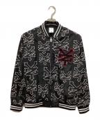 ZOO YORKズーヨーク）の古着「総柄ＭＡ-1ブルゾン」｜ブラック
