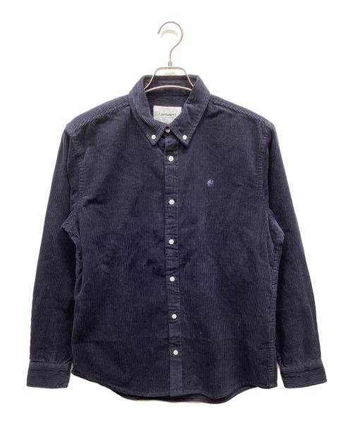 CarHartt（カーハート）CarHartt (カーハート) ロングスリーブ マディソン フコード シャツ ネイビー サイズ:Mの古着・服飾アイテム