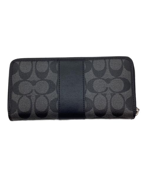 COACH（コーチ）COACH (コーチ) 長財布 ブラック×グレーの古着・服飾アイテム