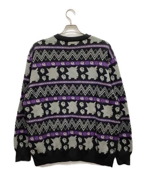 pokemon（ポケモン）pokemon (ポケモン) ゲンガーハイゲージニット ブラック×パープル サイズ:XLの古着・服飾アイテム