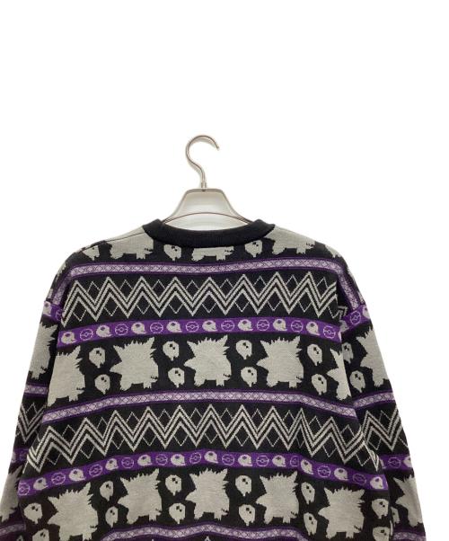 pokemon（ポケモン）pokemon (ポケモン) ゲンガーハイゲージニット ブラック×パープル サイズ:XLの古着・服飾アイテム