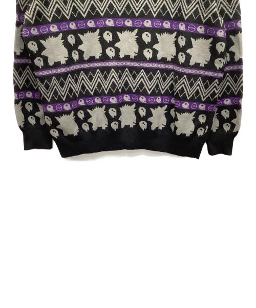 pokemon（ポケモン）pokemon (ポケモン) ゲンガーハイゲージニット ブラック×パープル サイズ:XLの古着・服飾アイテム