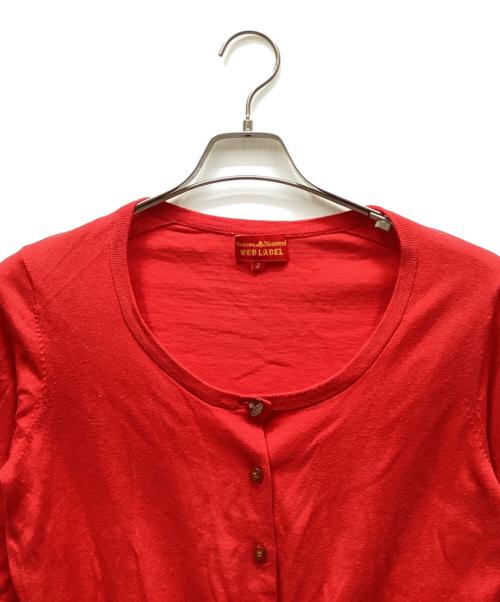 Vivienne Westwood RED LABEL（ヴィヴィアンウエストウッドレッドレーベル）Vivienne Westwood RED LABEL (ヴィヴィアンウエストウッドレッドレーベル) カーディガン レッド サイズ:2の古着・服飾アイテム