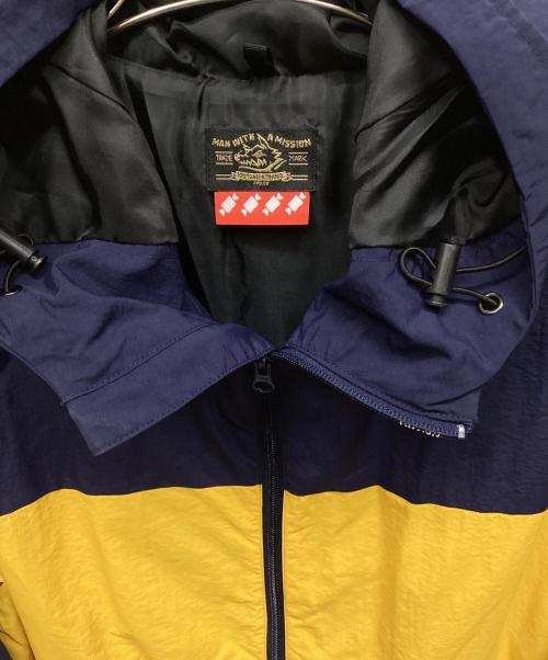 MAN WITH A MISSION（マンウィズアミッション）MAN WITH A MISSION (マンウィズアミッション) マウンテンパーカー ネイビー×イエロー サイズ:表記なしの古着・服飾アイテム
